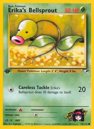 Erika's Bellsprout 76/132 Pokemon card