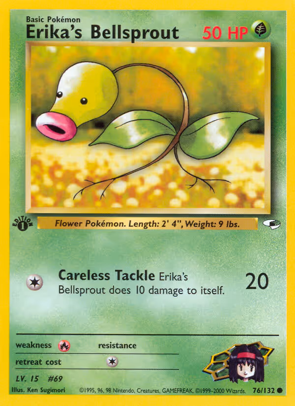 Erika's Bellsprout 76/132 Pokemon card