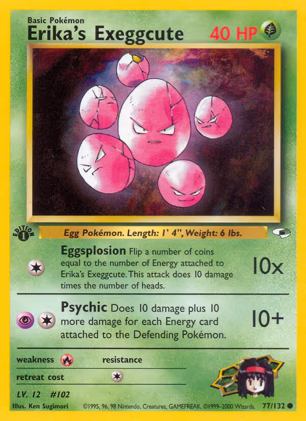 Erika's Exeggcute 77/132 Pokemon card