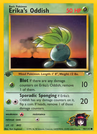 Erika's Oddish 78/132 Pokemon card