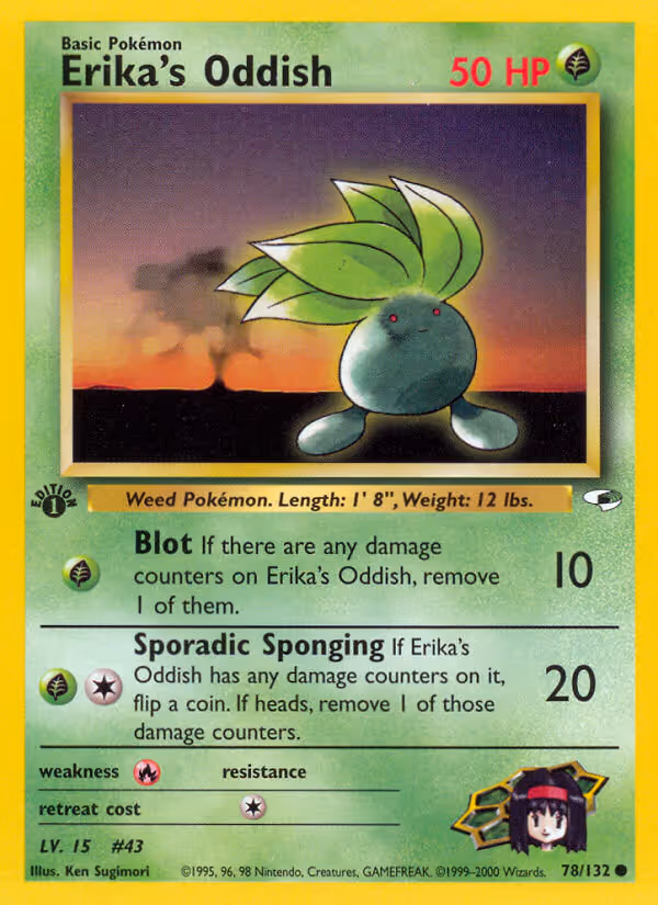 Erika's Oddish 78/132 Pokemon card