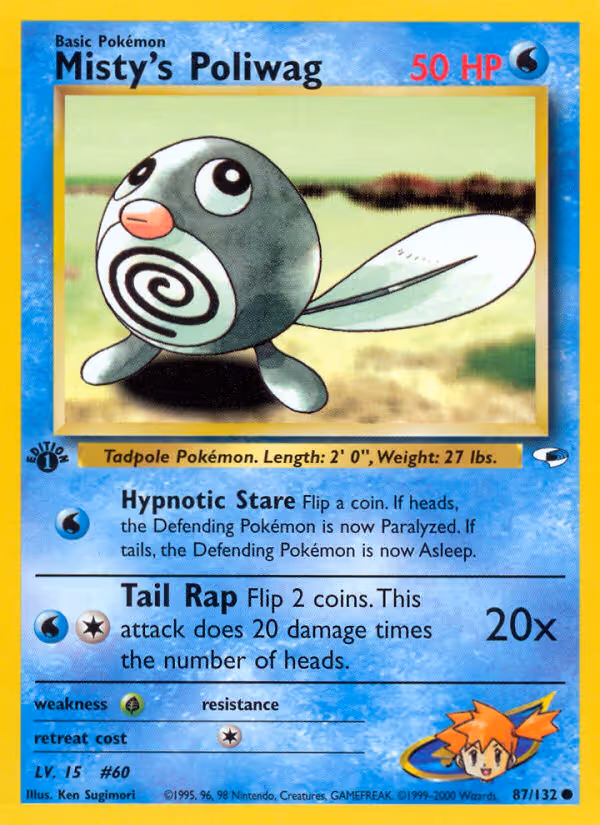 Misty's Poliwag 87/132 Pokemon card