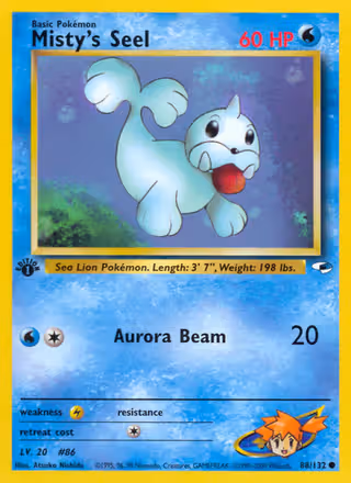 Misty's Seel 88/132 Pokemon card
