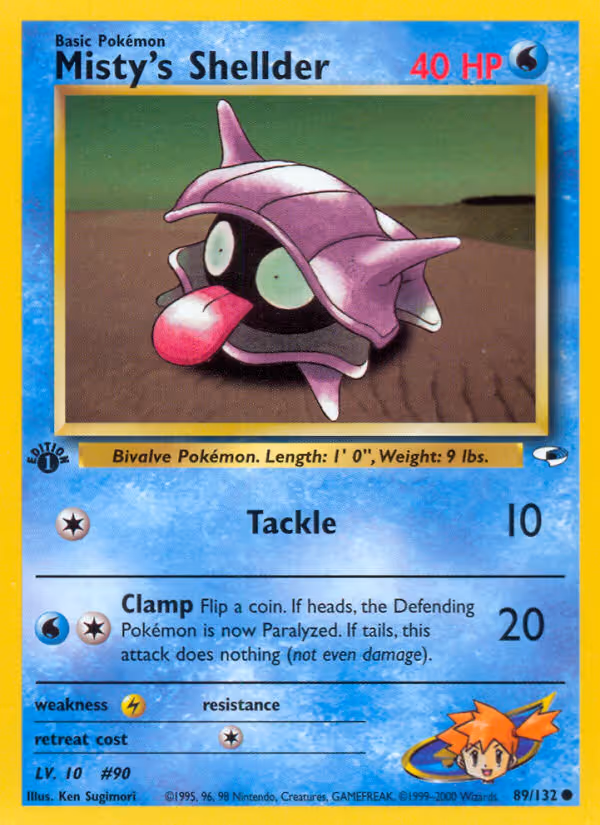 Misty's Shellder 89/132 Pokemon card