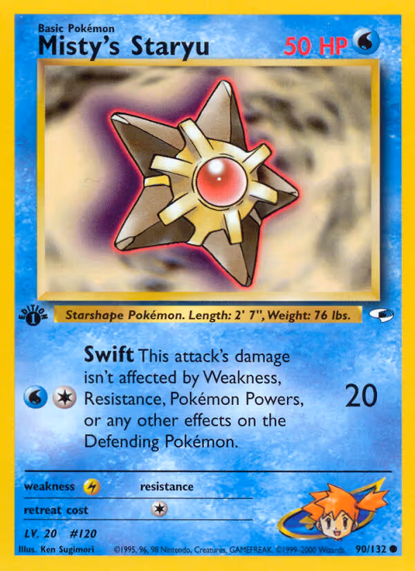 Misty's Staryu 90/132 Pokemon card