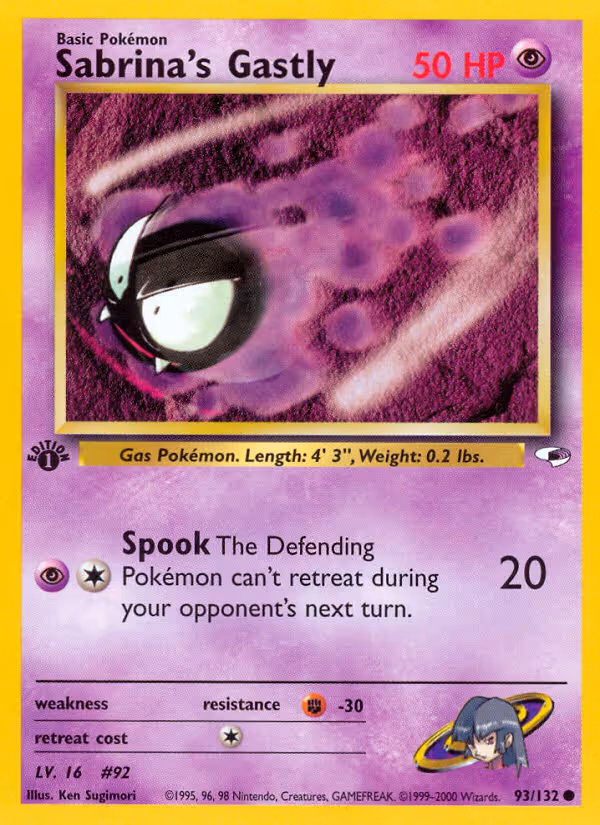 Sabrina's Gastly 93/132 Pokemon card