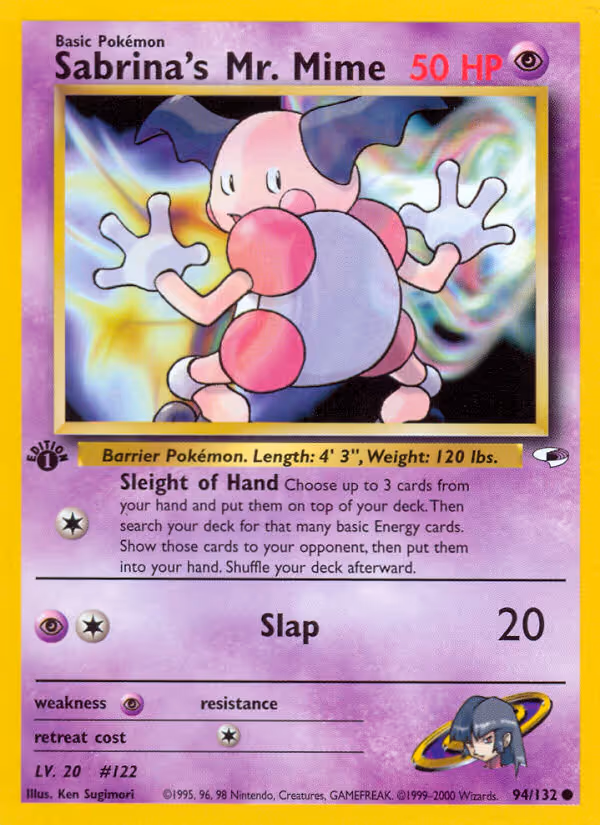 Sabrina's Mr. Mime 94/132 Pokemon card