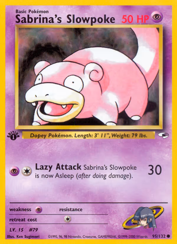 Sabrina's Slowpoke 95/132 Pokemon card