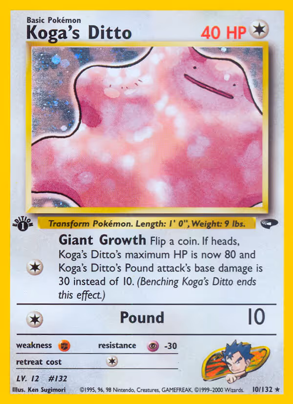 Koga's Ditto 10/132 Pokemon card