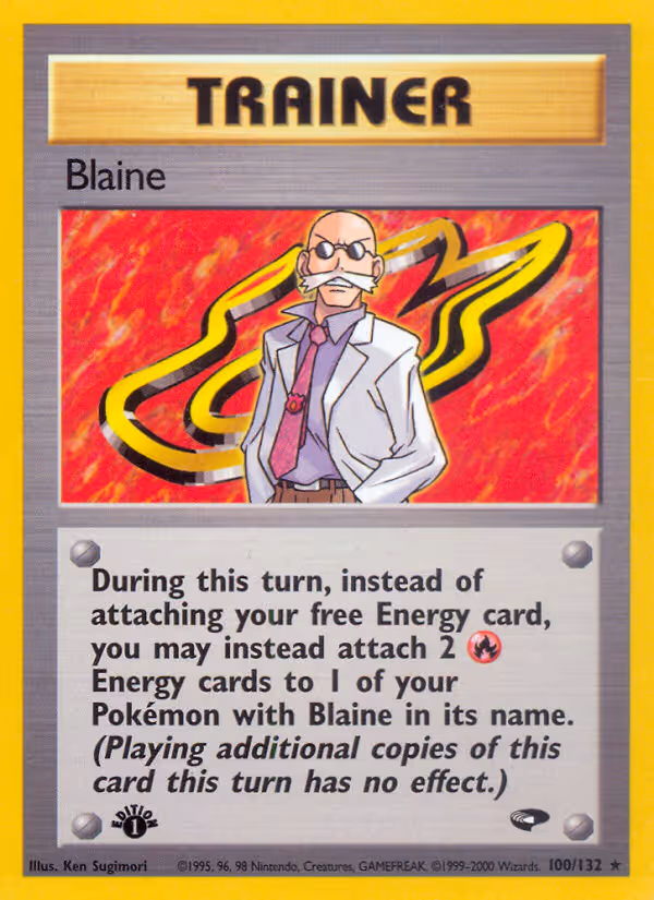 Blaine 100/132 Pokemon card