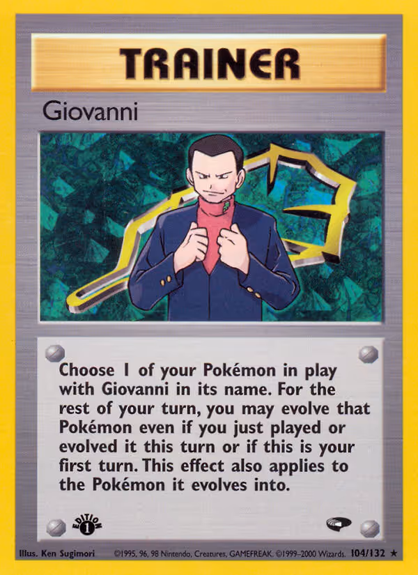 Giovanni 104/132 Pokemon card