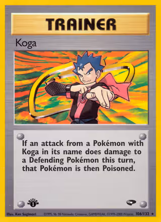 Koga 106/132 Pokemon card