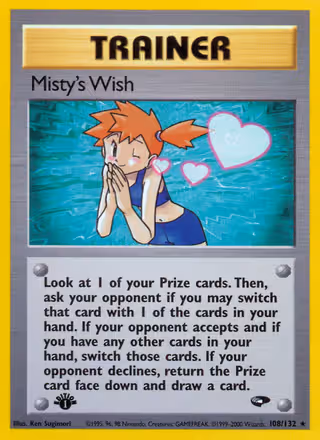 Misty's Wish 108/132 Pokemon card