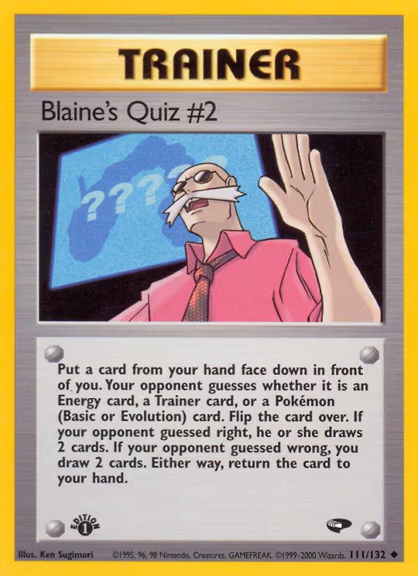 Blaine's Quiz #2 111/132 Pokemon card