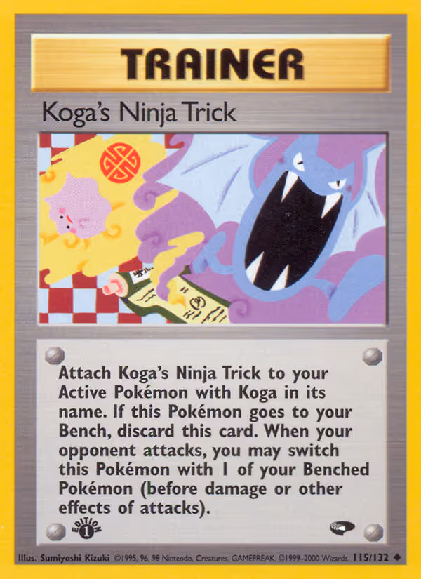Koga's Ninja Trick 115/132 Pokemon card