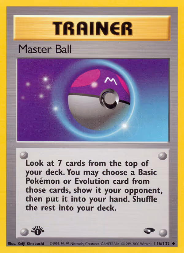 Master Ball 116/132 Pokemon card