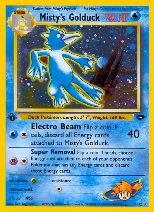 Misty's Golduck 12/132 Pokemon card