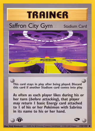 Saffron City Gym 122/132 Pokemon card