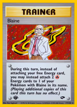 Blaine 17/132 Pokemon card