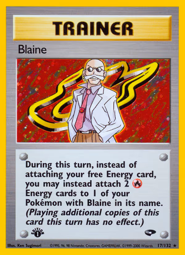 Blaine 17/132 Pokemon card