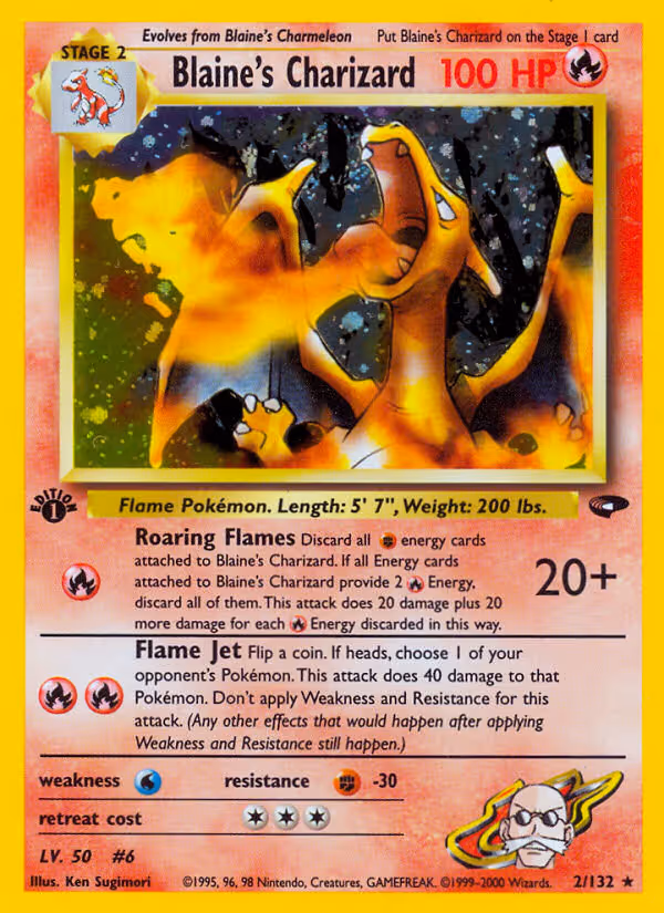 Blaine's Charizard 2/132 Pokemon card