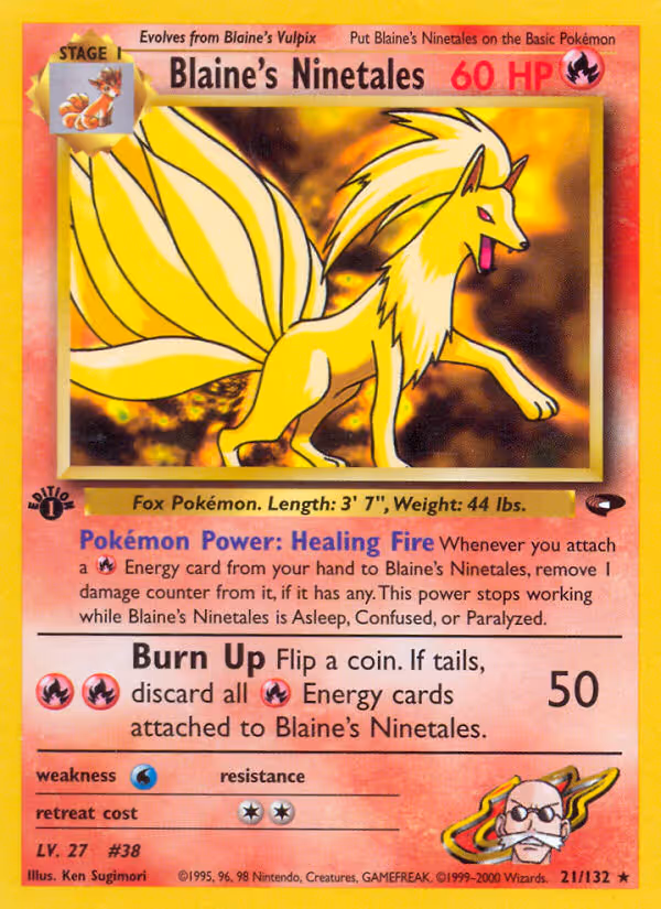 Blaine's Ninetales 21/132 Pokemon card