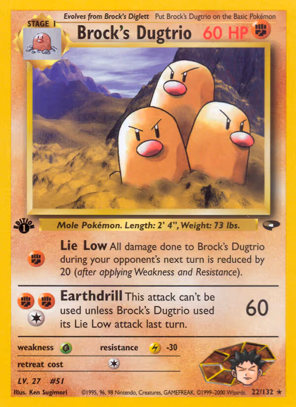 Brock's Dugtrio 22/132 Pokemon card