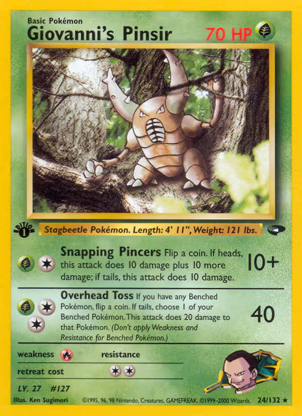 Giovanni's Pinsir 24/132 Pokemon card