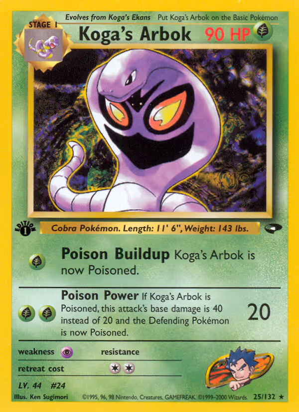 Koga's Arbok 25/132 Pokemon card