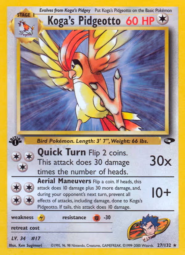 Koga's Pidgeotto 27/132 Pokemon card