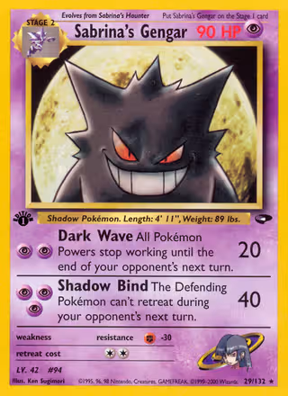 Sabrina's Gengar 29/132 Pokemon card