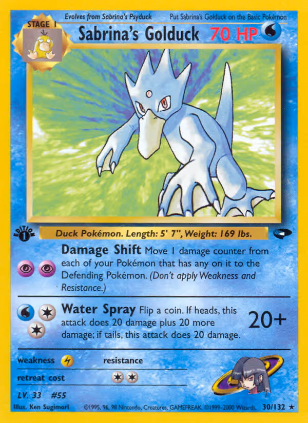 Sabrina's Golduck 30/132 Pokemon card