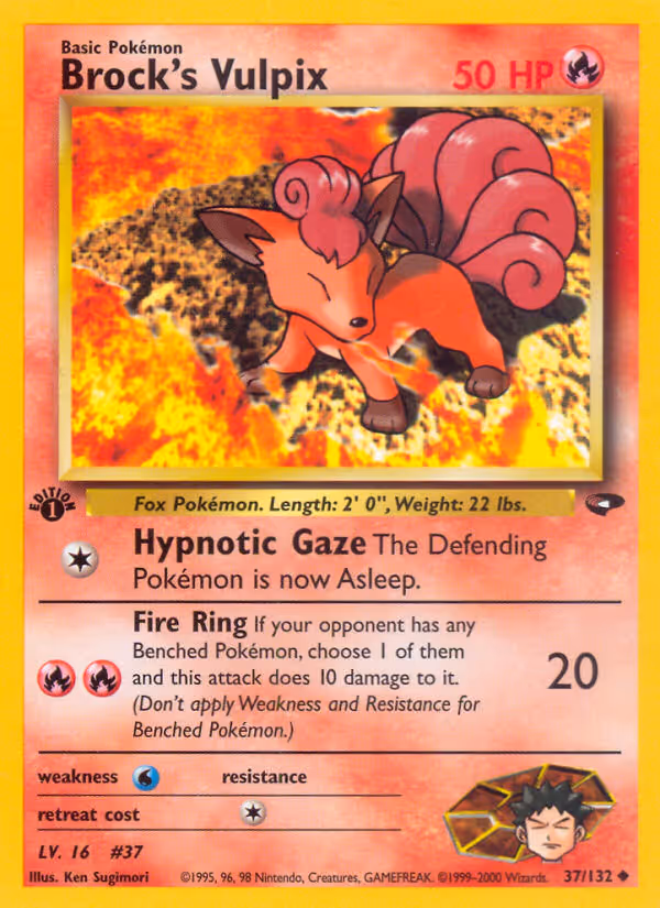 Brock's Vulpix 37/132 Pokemon card