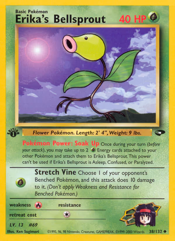Erika's Bellsprout 38/132 Pokemon card