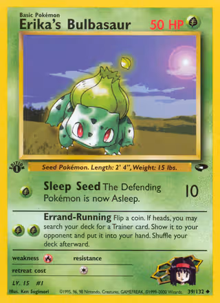 Erika's Bulbasaur 39/132 Pokemon card