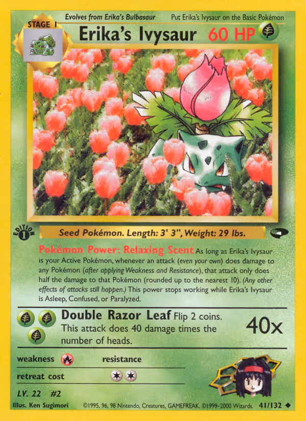 Erika's Ivysaur 41/132 Pokemon card
