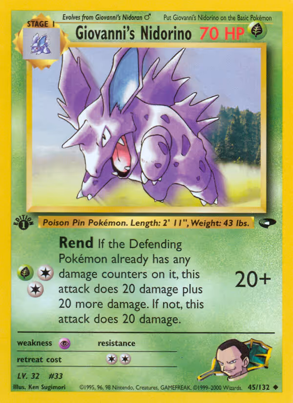Giovanni's Nidorino 45/132 Pokemon card
