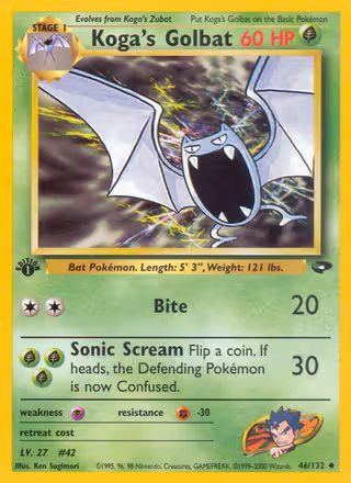 Koga's Golbat 46/132 Pokemon card