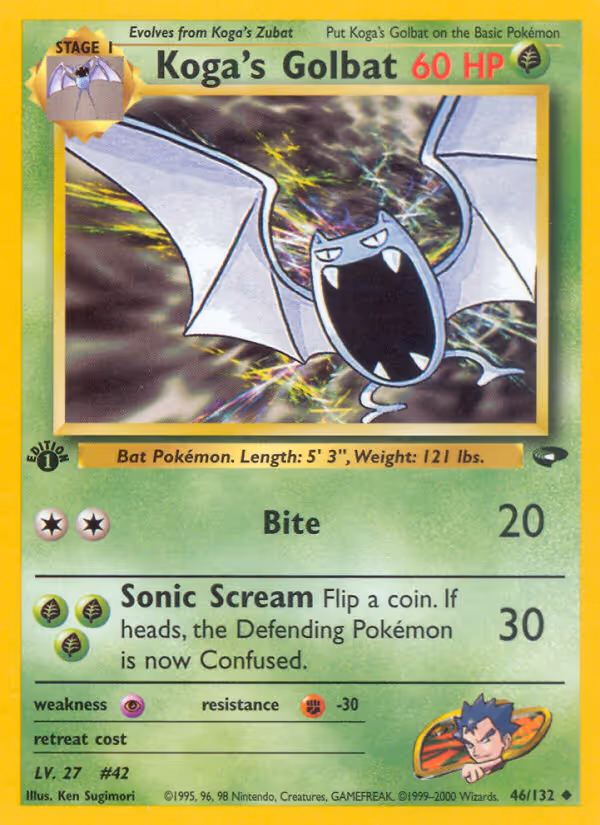 Koga's Golbat 46/132 Pokemon card