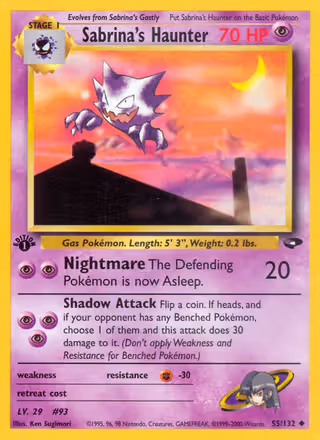 Sabrina's Haunter 55/132 Pokemon card