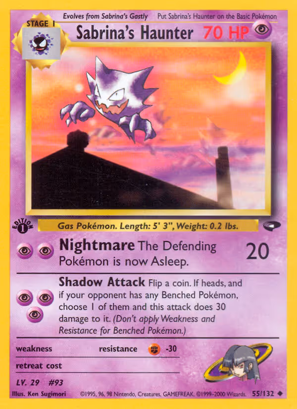 Sabrina's Haunter 55/132 Pokemon card