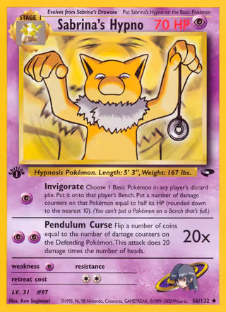 Sabrina's Hypno 56/132 Pokemon card
