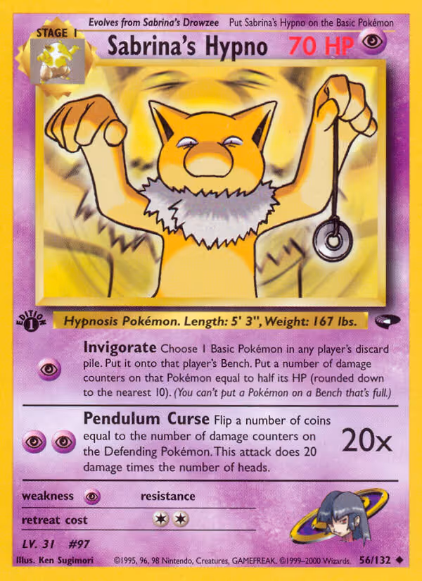 Sabrina's Hypno 56/132 Pokemon card