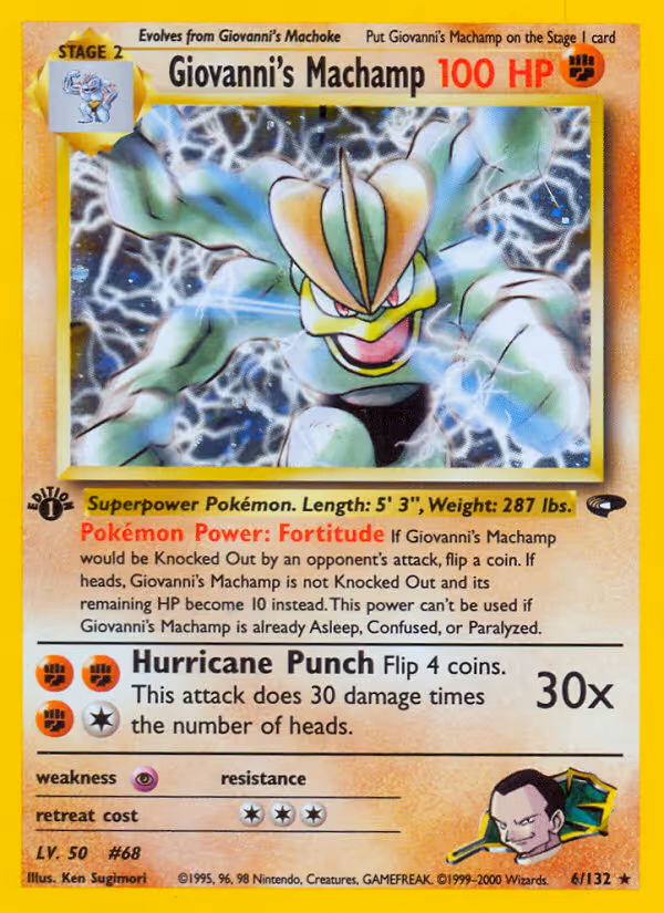 Giovanni's Machamp 6/132 Pokemon card