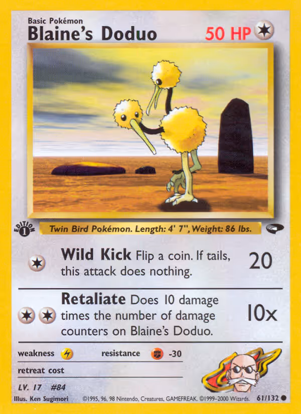 Blaine's Doduo 61/132 Pokemon card