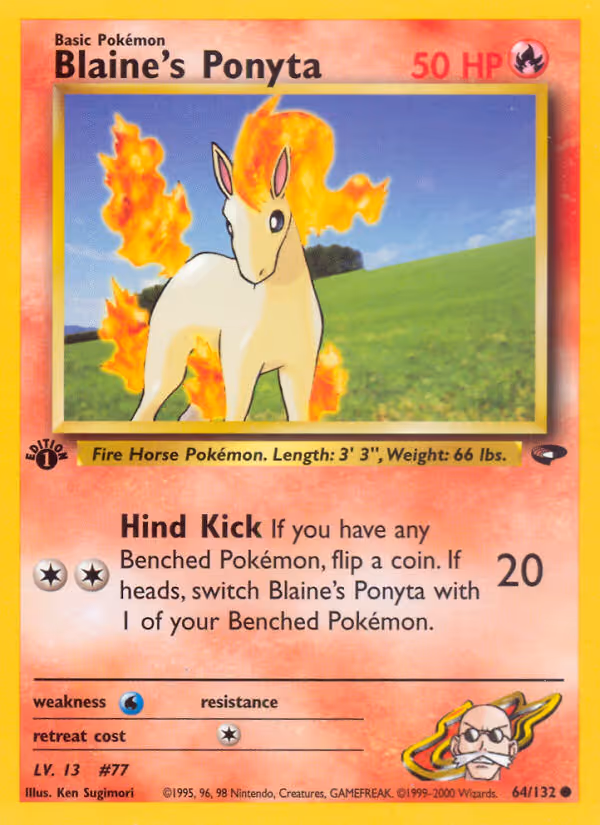 Blaine's Ponyta 64/132 Pokemon card