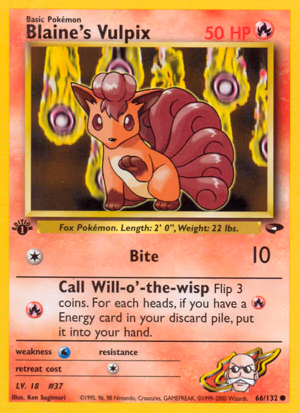 Blaine's Vulpix 66/132 Pokemon card