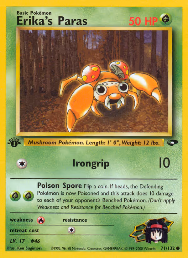 Erika's Paras 71/132 Pokemon card