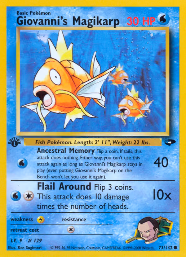 Giovanni's Magikarp 73/132 Pokemon card