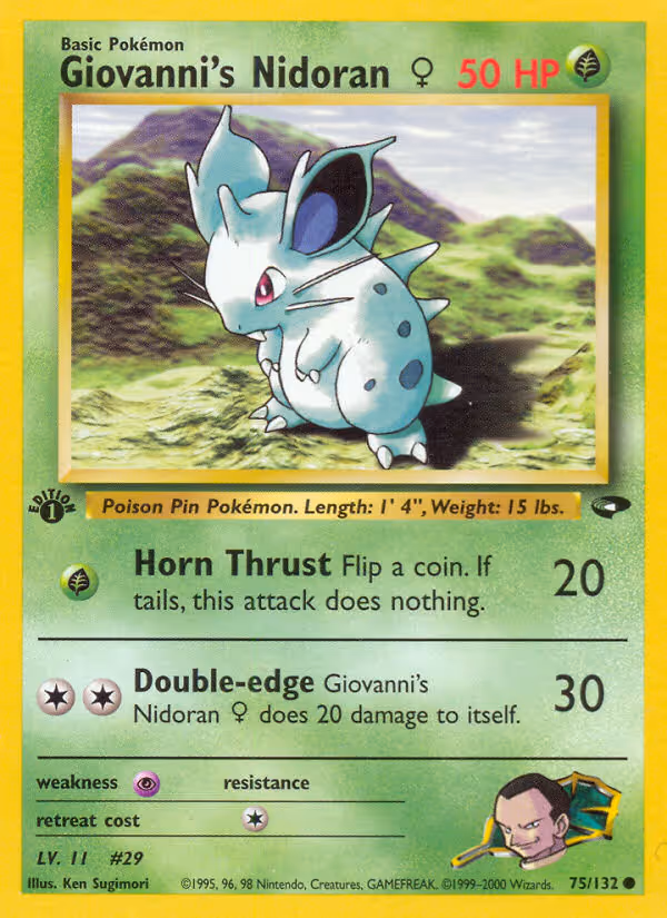 Giovanni's Nidoran♀ 75/132 Pokemon card